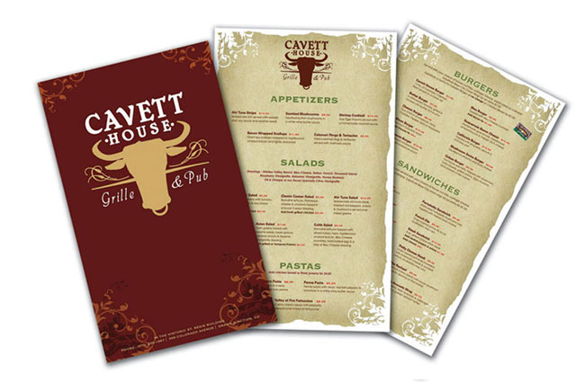 Cavett House Menu Cavett House Menu