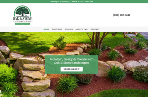 Oak and Stone Landscaping Website Oak and Stone Lanscaping Website